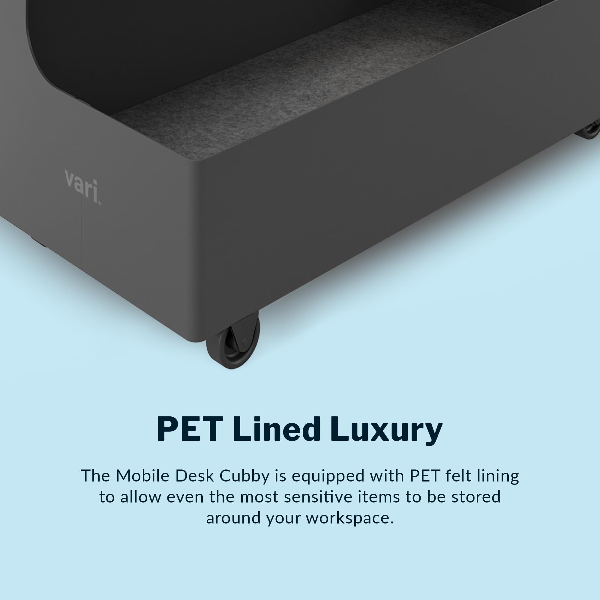 Mobile Slim Under-Desk Cubby