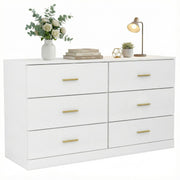 6-Drawer Dresser with Gold Handles