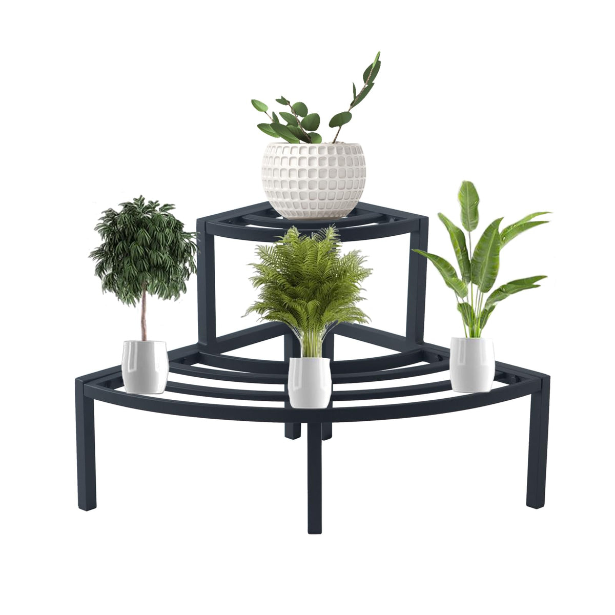 DHYGOTFUR Outdoor Plant Stand Aluminum Lightweight Flower Rack Rustproof