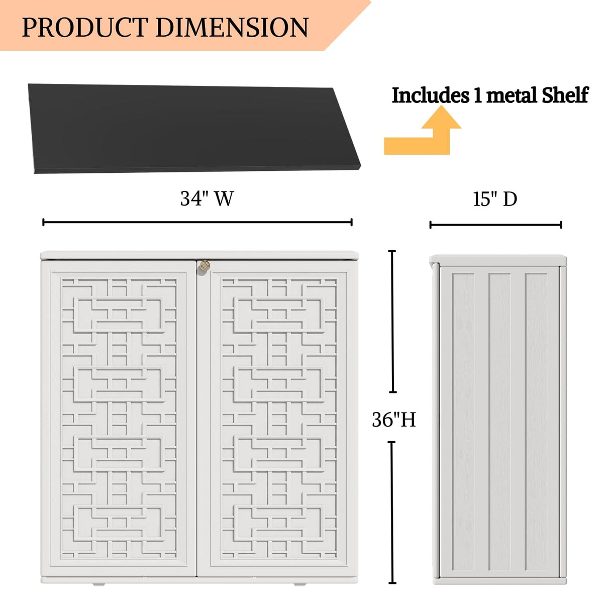 White Outdoor Storage Cabinet