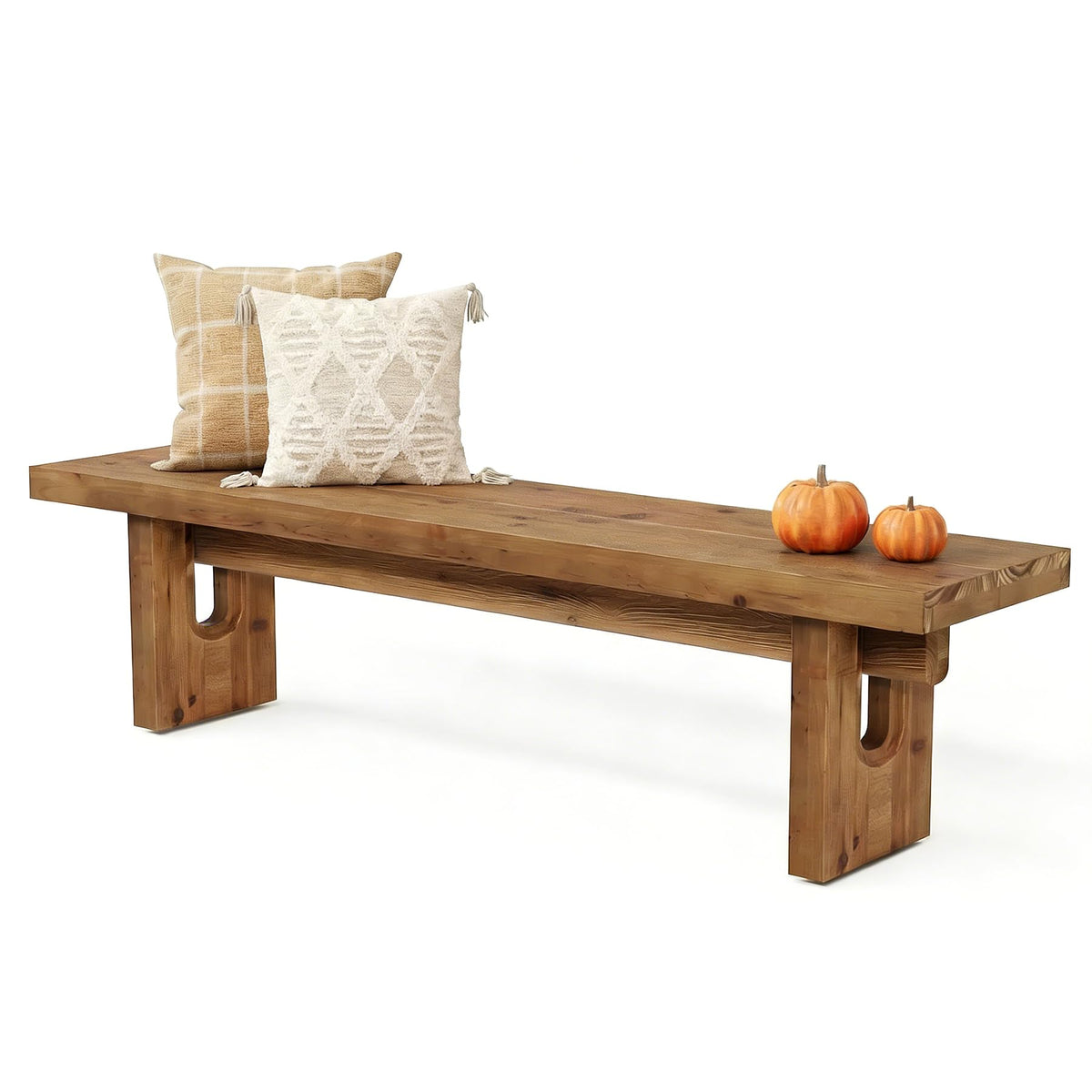 Solid Wood Farmhouse Dining Bench