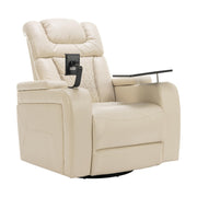 Power Recliner Chair with Swivel, Tray Table & USB Port