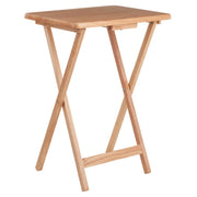 Winsome Alex Set of 2 Foldable Snack Tables, Easy to Store Small Portable Fold Up Table Set for Kitchen, Living Room TV Dining, Crafts, Puzzles, Work From Home