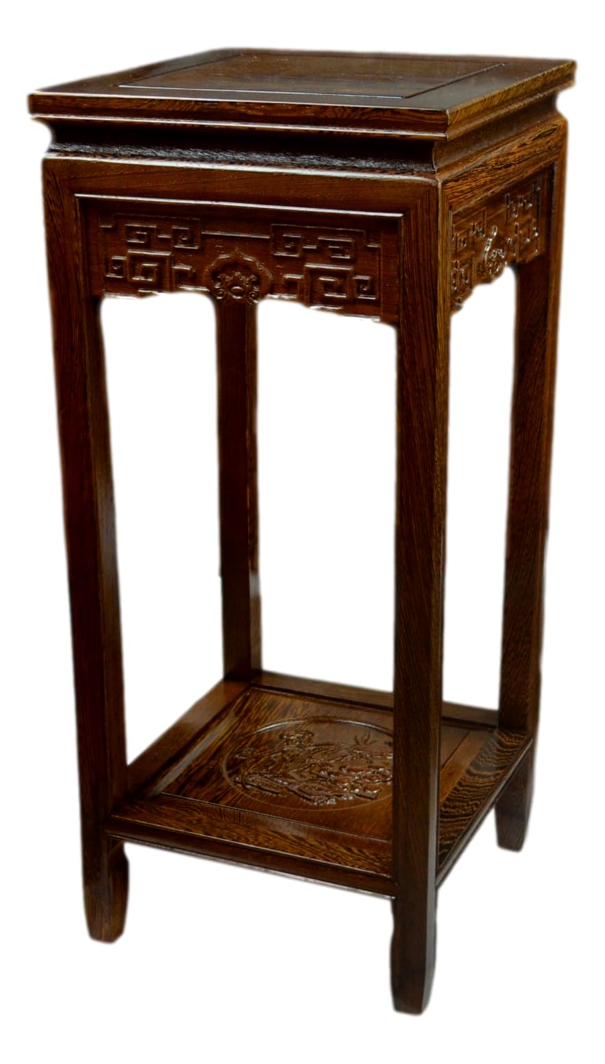 Festcool 27.5" Rosewood Plant Stand, Square Display Pedestal Table