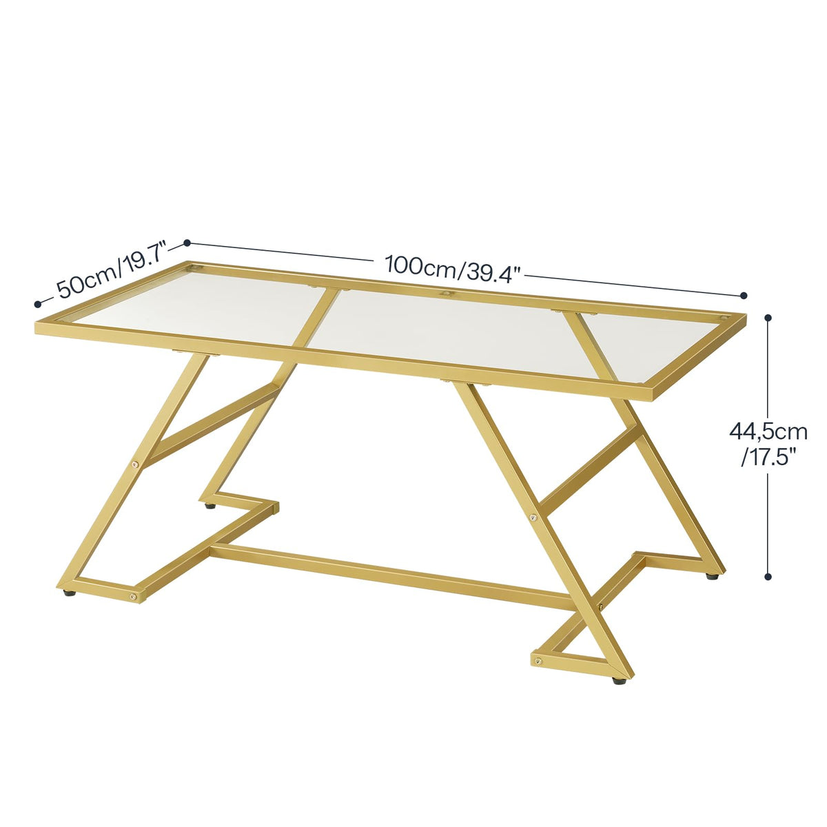 Gold Glass Coffee Table
