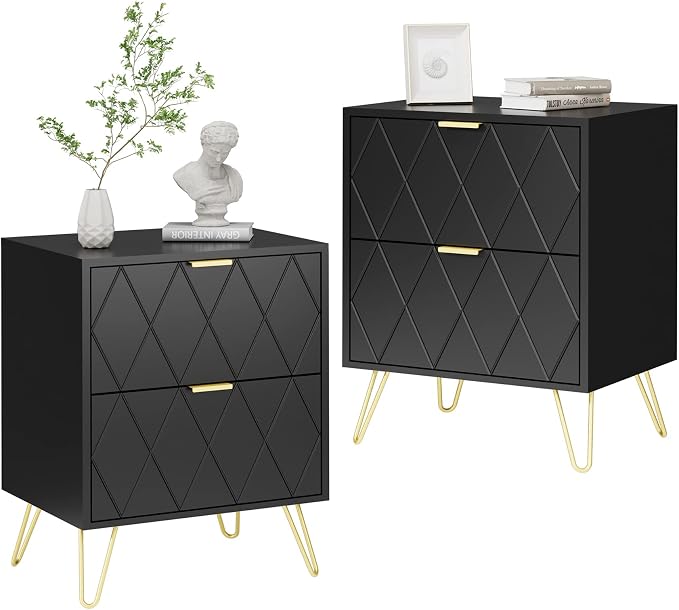 2-Drawer Nightstand Set of 2