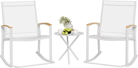 3-Piece Outdoor Rocking Bistro Set