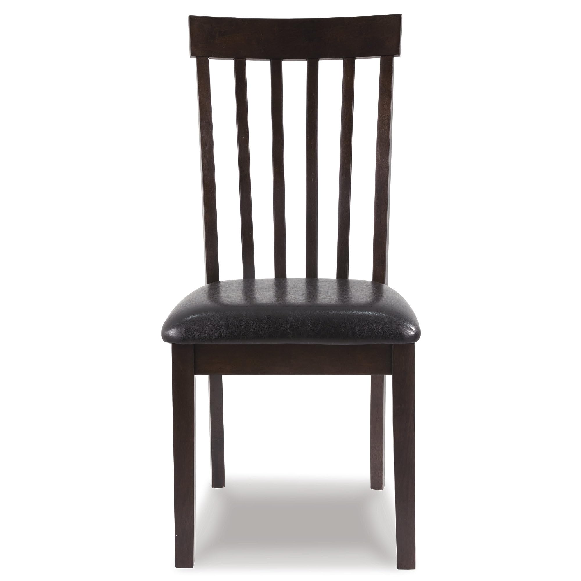 Dark Brown Rake Back Dining Chairs, Set of 2