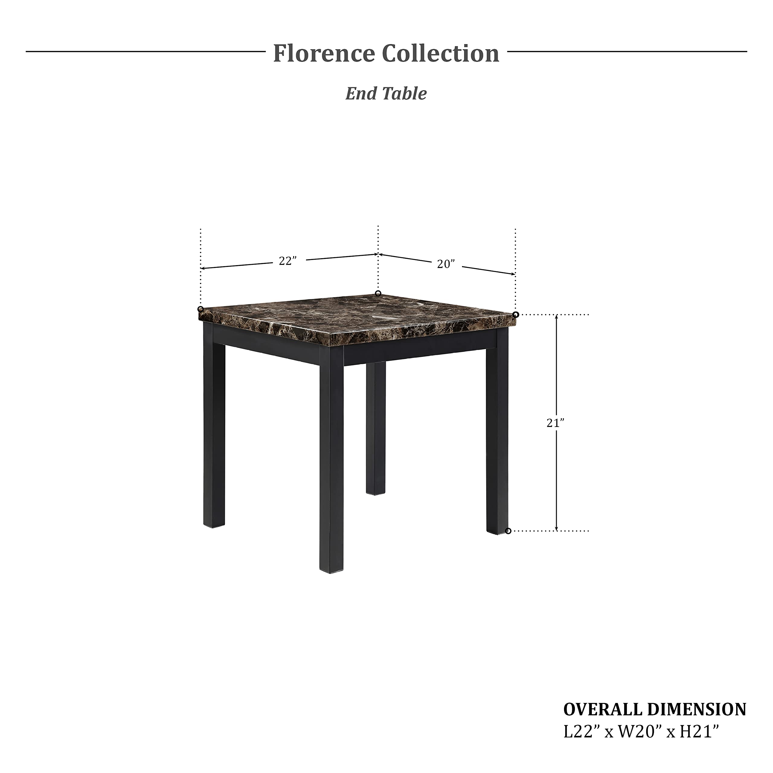 Faux Marble 3-Piece Occasional Table Set
