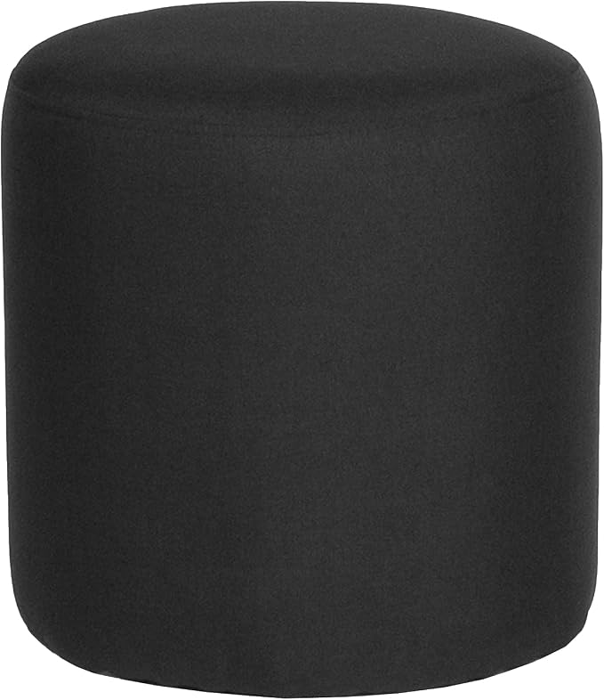 Black Round Ottoman