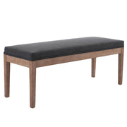 Upholstered Entryway & Dining Bench with Wood Legs