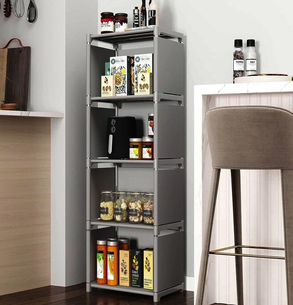RIIPOO Storage Cubes Organizer Shelves, 4 Cube Bookcase Bookshelf for Bedroom Closet Small Spaces, Cube Storage Organizer Shelf for Kids Clothes Nursery