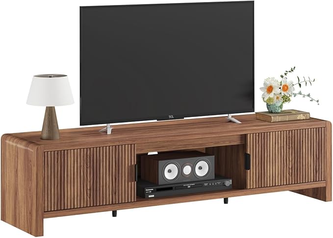 Waveform Fluted-Door TV Stand 63"