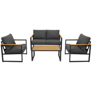 4-Piece Patio Conversation Set with Coffee Table