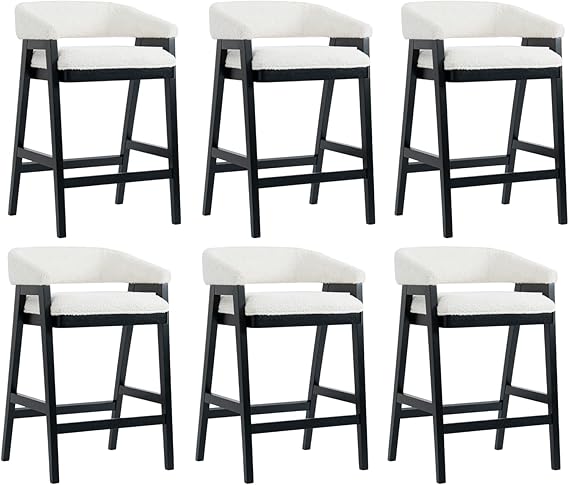 Counter Height Bar Stools with Barrel Back
