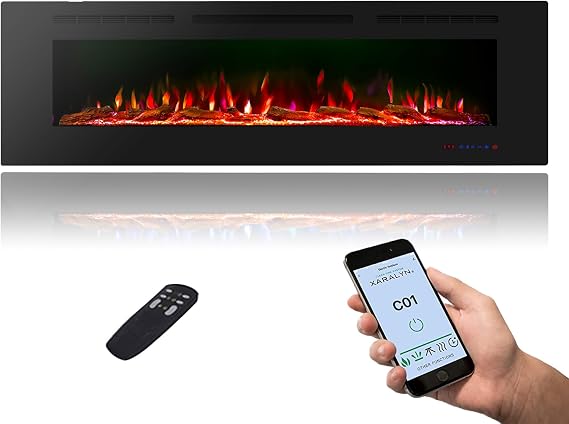 WiFi Smart Electric Fireplace Insert – Recessed & Wall Mount