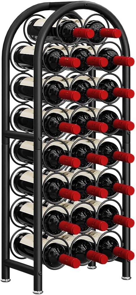 23-Bottle Freestanding Metal Wine Rack