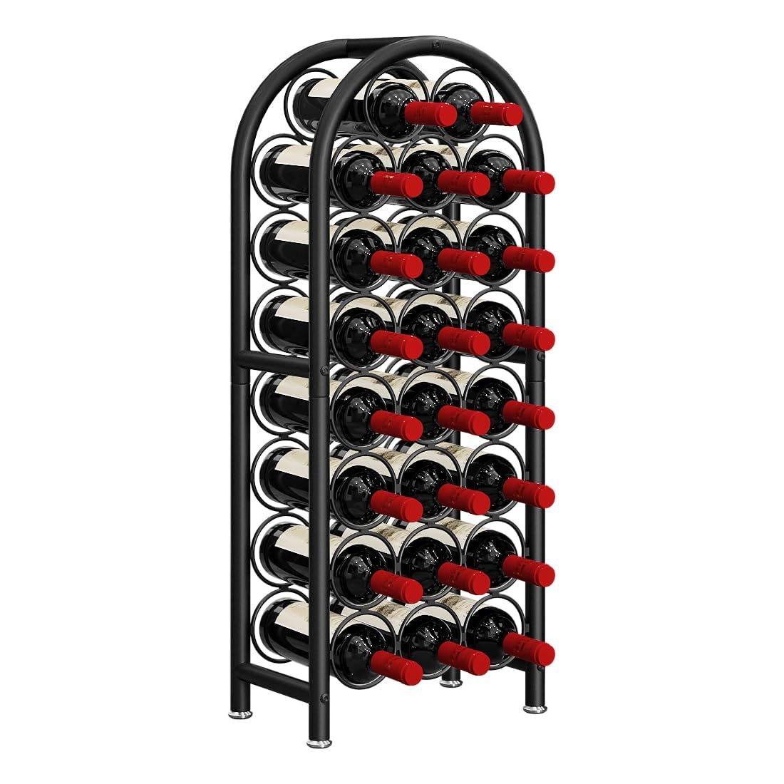 23-Bottle Freestanding Metal Wine Rack