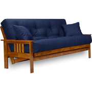 Queen Hardwood Futon Set with Mattress