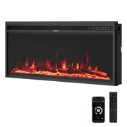 Nexfurn 42 Inch Electric Fireplace Heater, Recessed Wall Mounted