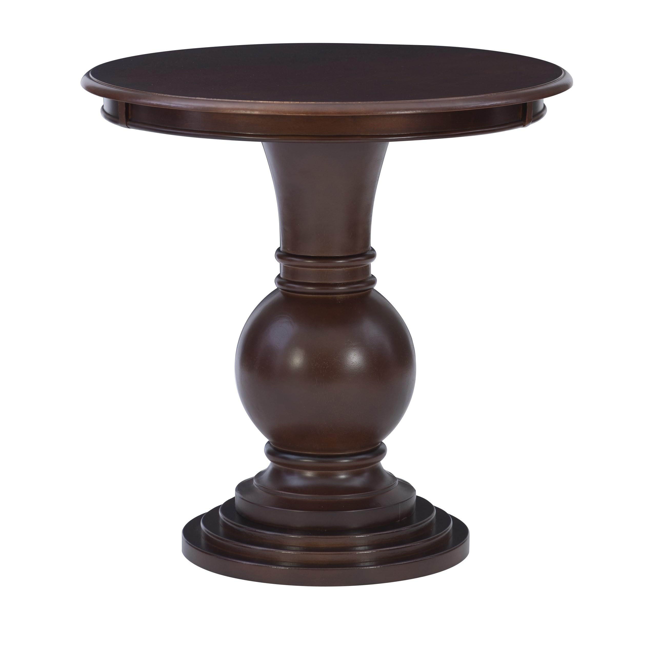 Espresso Round Accent Table