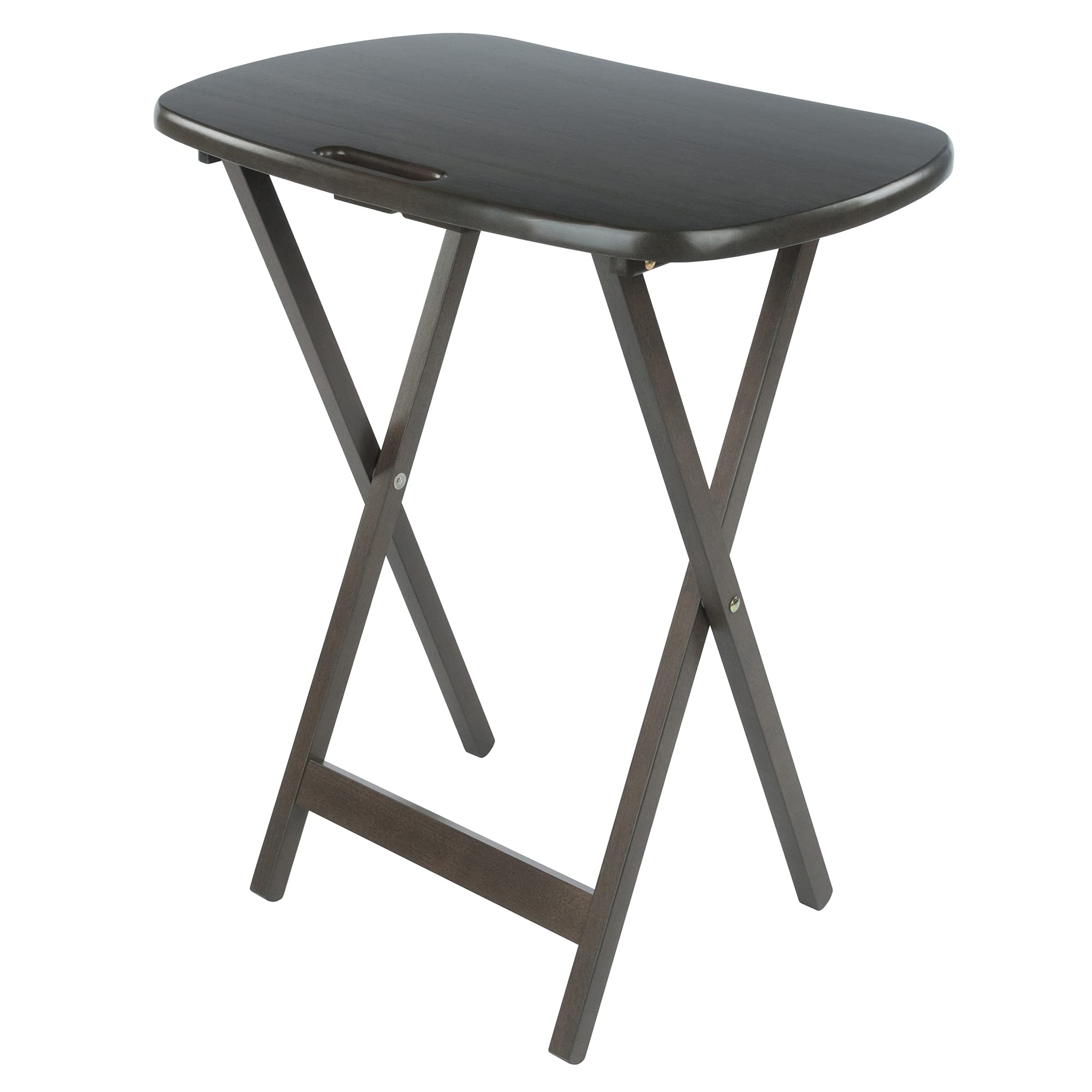 5-Piece Folding Snack Table Set with Storage Stand