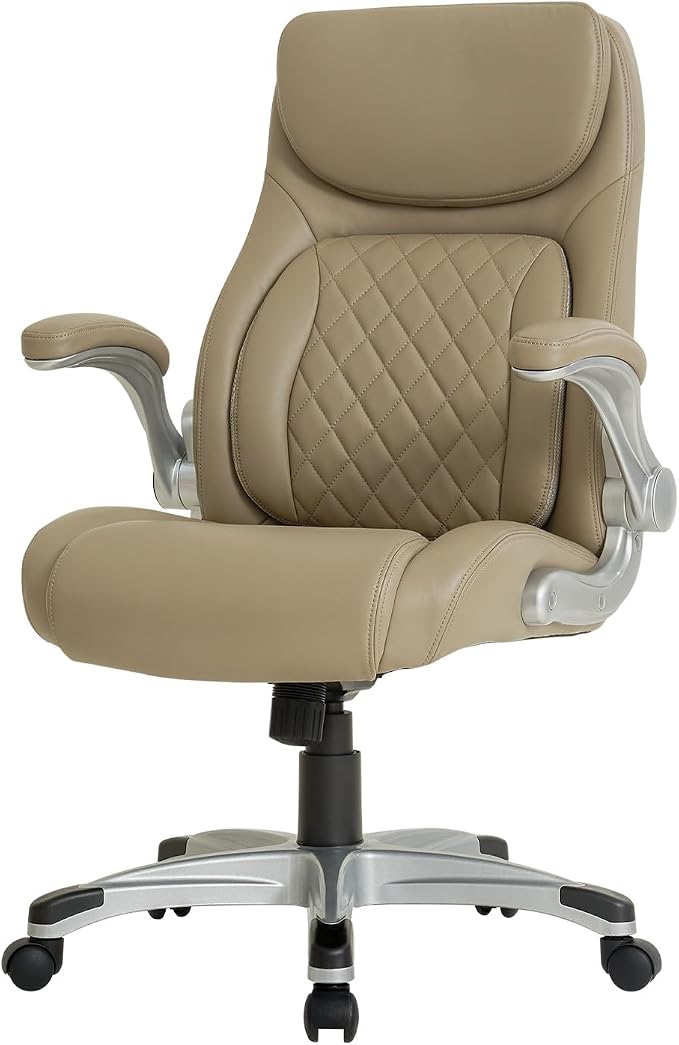 Ergonomic PU Leather Office Chair with Lumbar Support