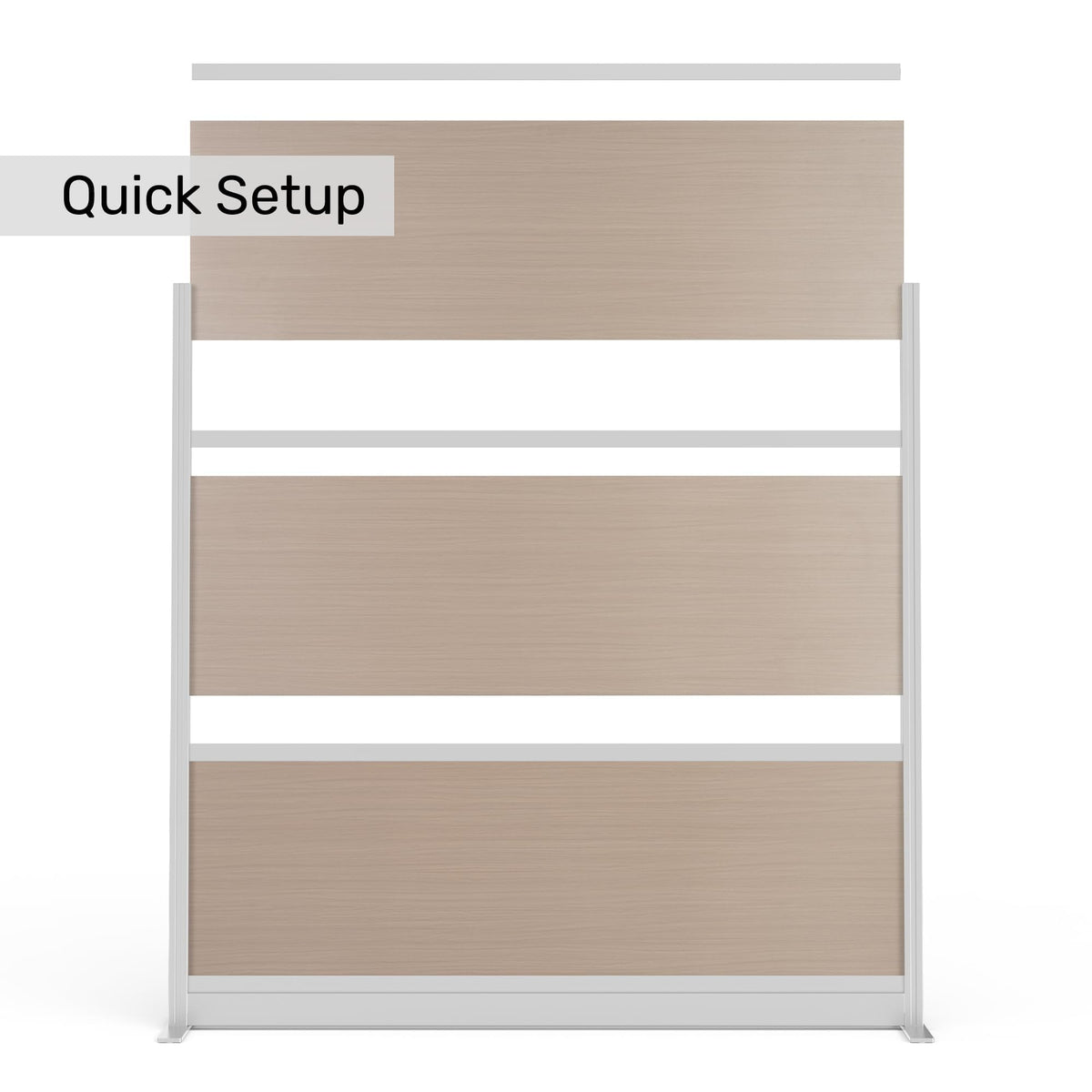 Stand Up Desk Store Oakwood Aesthetic Modular Walls | Room Divider Wall with Durable Woodgrain-Inspired Finish | Modular Office Partition Wall for Offices, Classrooms, and Coworking 70" W x 70" H