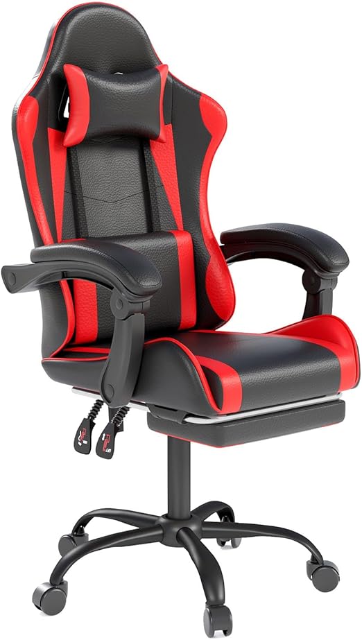 Gaming Chair with Headrest & Lumbar Support