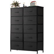 DUMOS 10 Drawer Tall Dresser for Bedroom & Living Room, Black