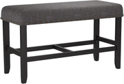 Fabric Counter Height Dining Bench with Nailhead Trim