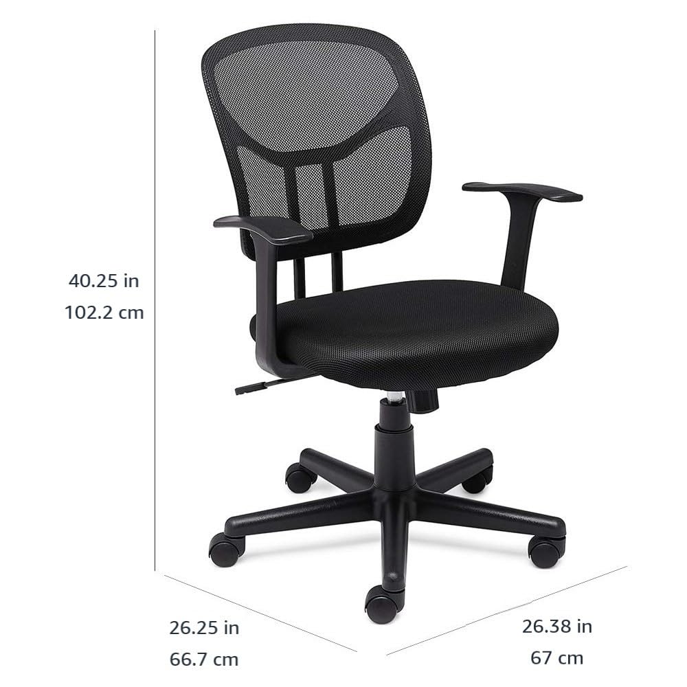 Mid-Back Mesh Office Chair with Armrests
