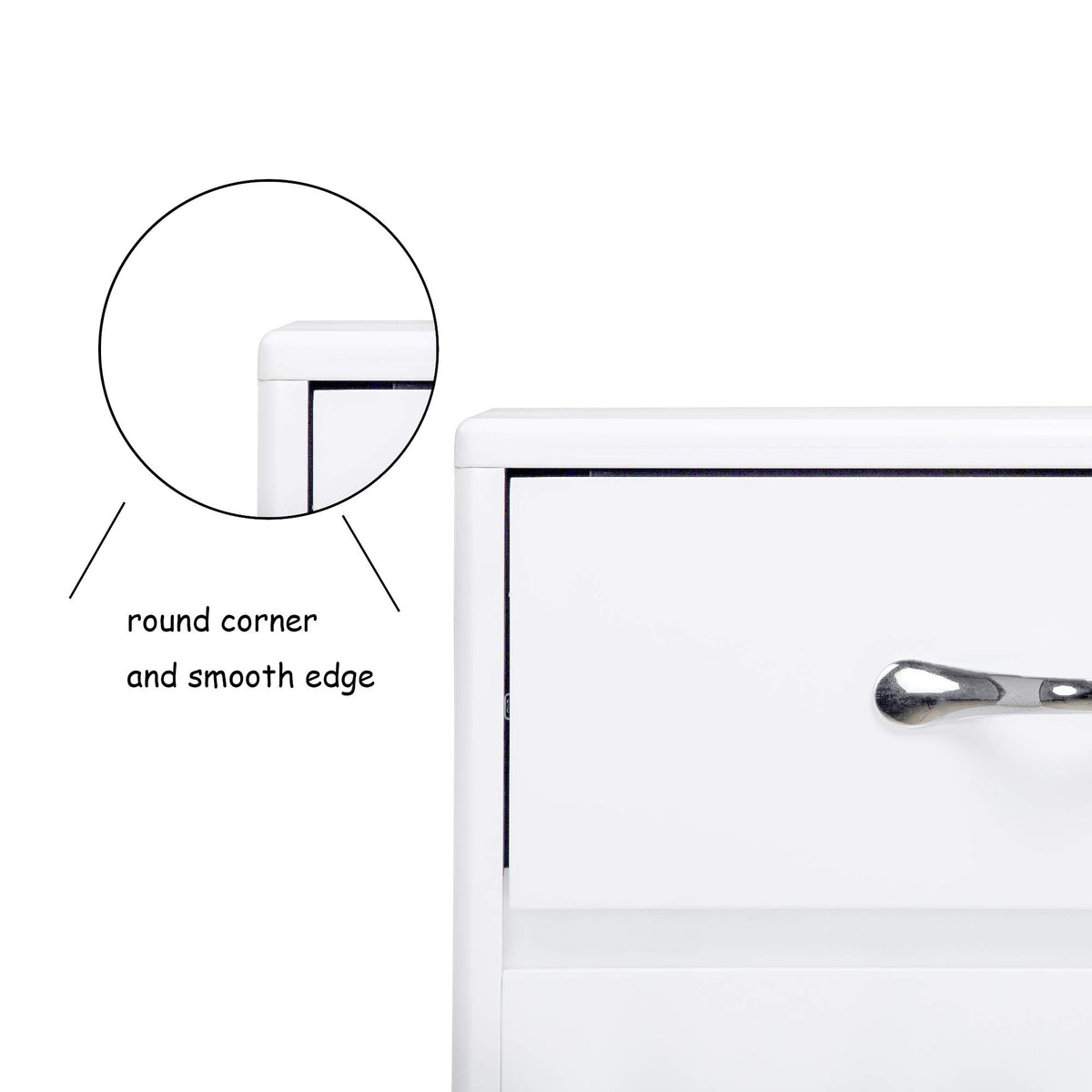 GLCHQ Storage Drawer File Cabinet Side Cabinet Entryway Console Side Tables with Three Drawers and Three Doors for Office or Kitchen Room (Three Doors, White)