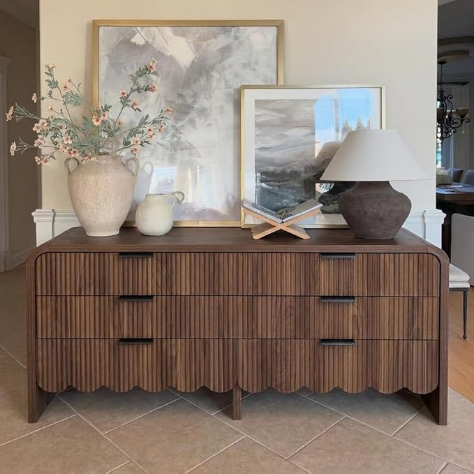 6-Drawer Dresser with Gold Handles