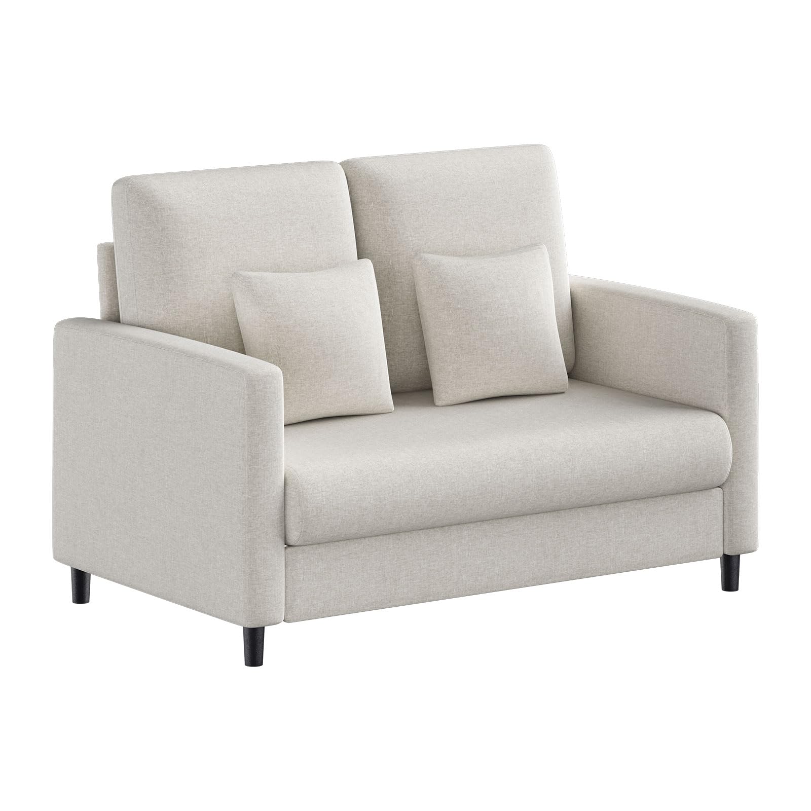 Loveseat Sofa with Pocket Spring Cushion & Wood Frame