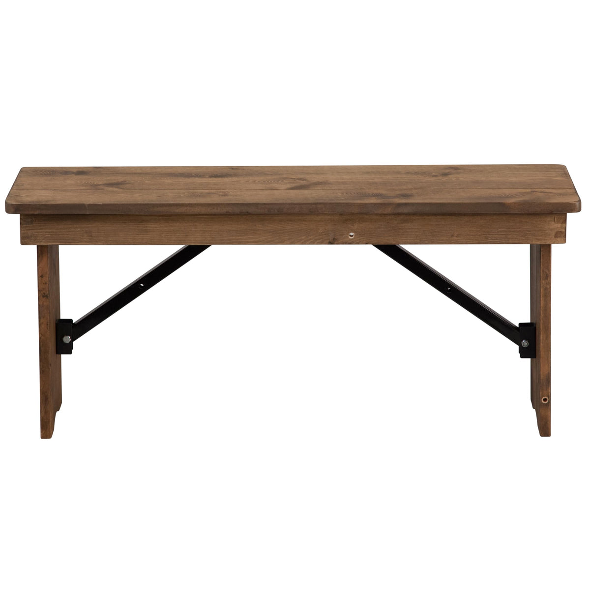Rustic Pine Folding Dining Bench
