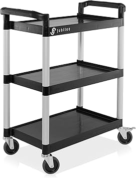 3-Tier Heavy-Duty Utility Cart with Wheels