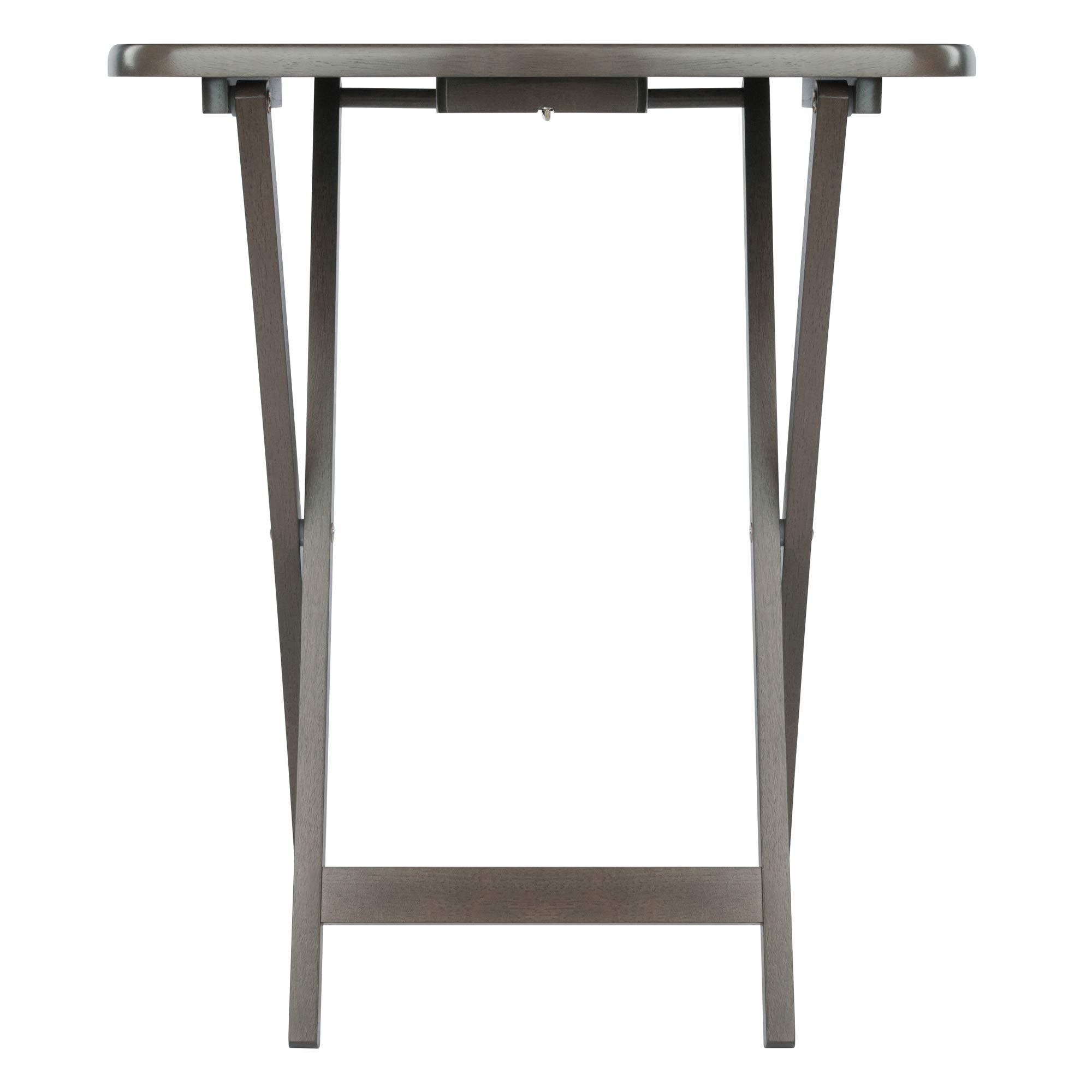 5-Piece Folding Snack Table Set with Storage Stand