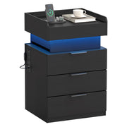 LED Nightstand with Charging Station