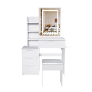 Fluted LED Makeup Vanity