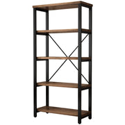 5-Tier Solid Wood Bookshelf
