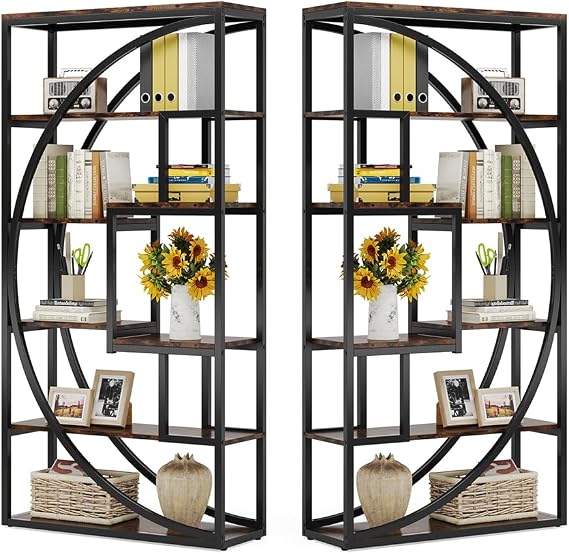 Geometric Open Shelf Bookcase