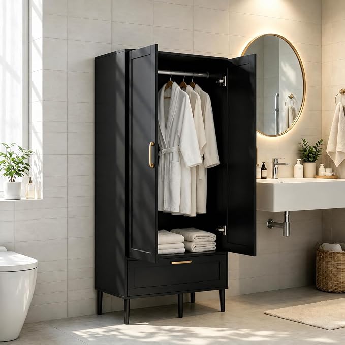 White Wardrobe with Drawer