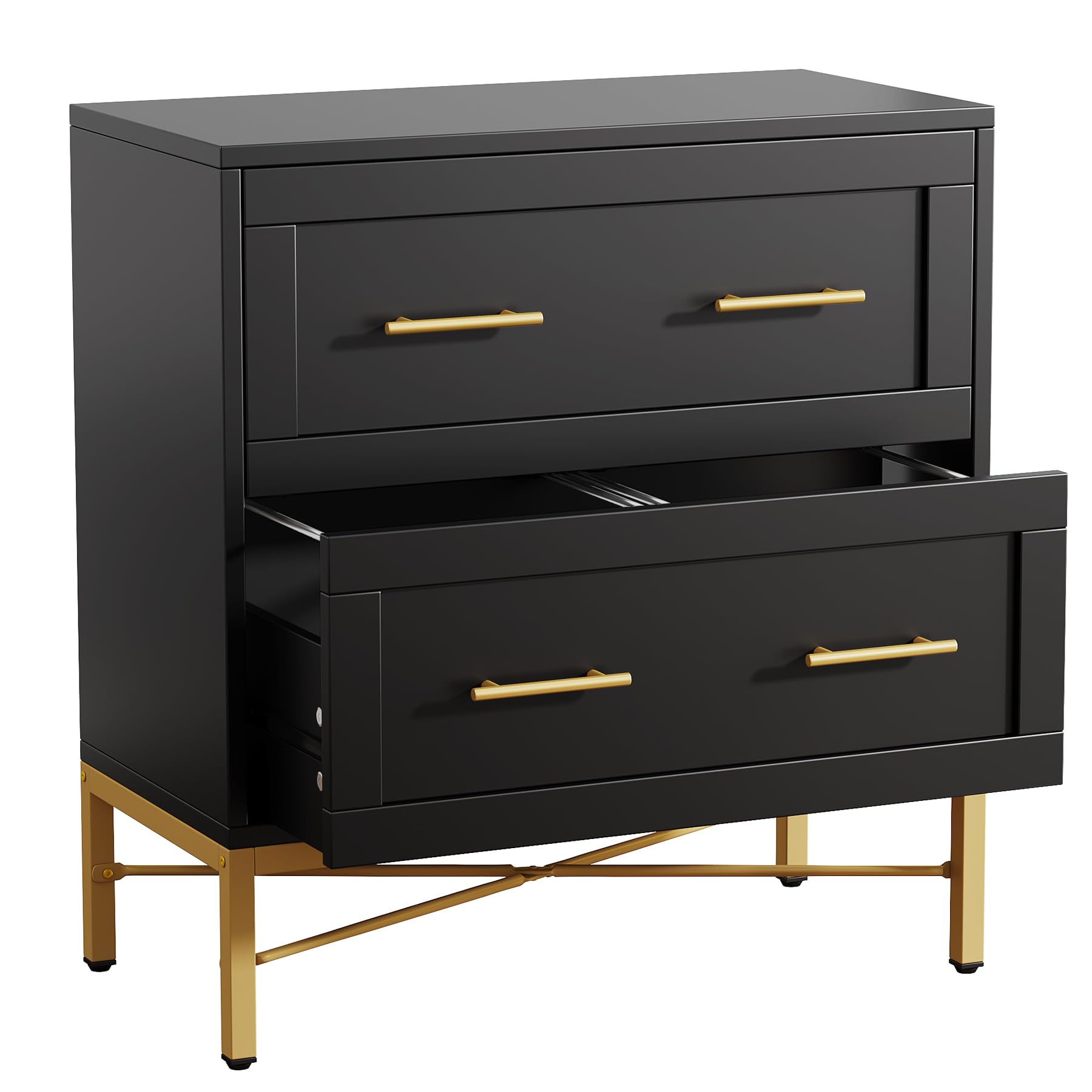 2-Drawer Lateral Filing Cabinet with Printer Stand