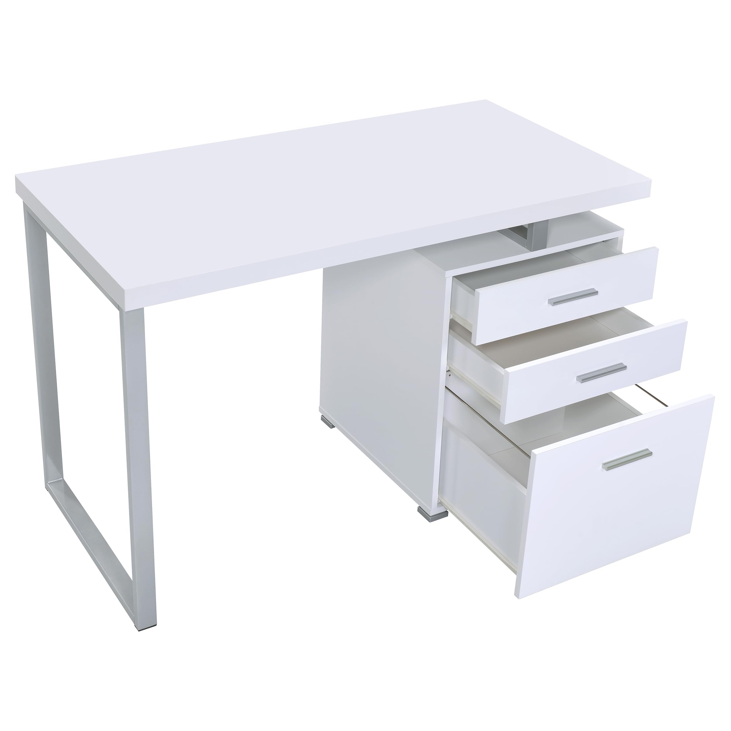 3-Drawer Computer Desk with File Cabinet
