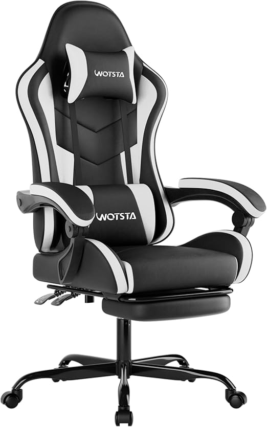 Ergonomic Gaming Chair with Footrest & Lumbar Support