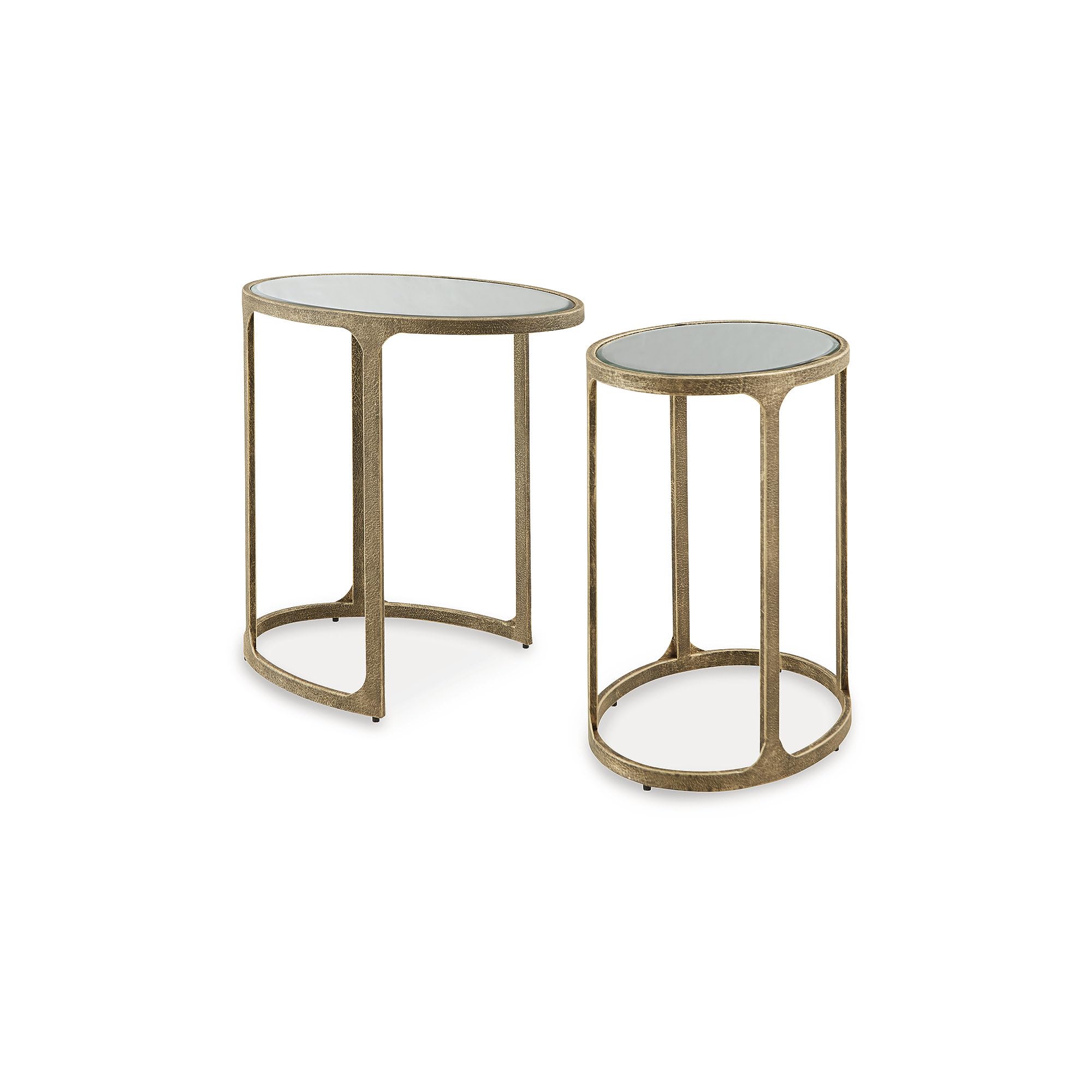 Mirrored Nesting Accent Table Set, Set of 2