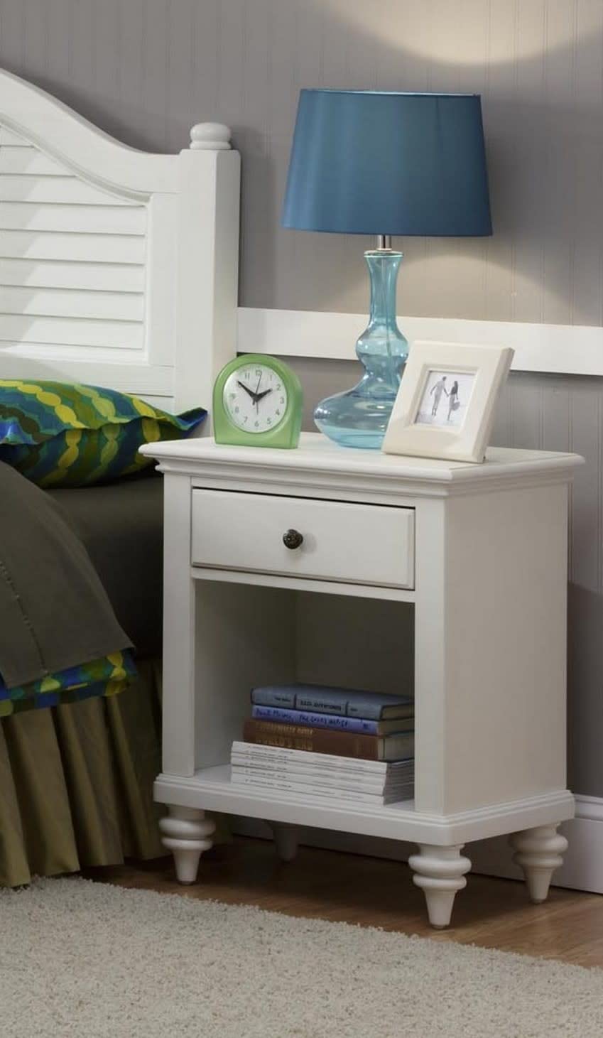 Off-White Storage Nightstand