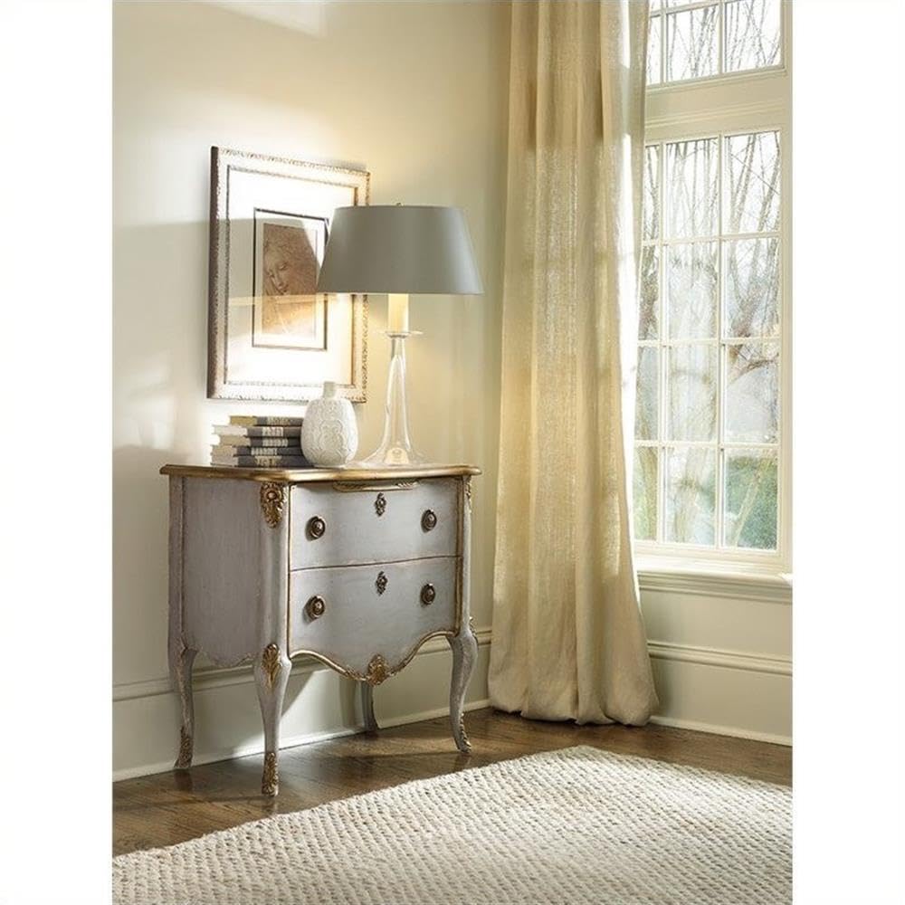 Hooker Furniture Seven Seas French Two Drawer Wood Accent Chest in Gray