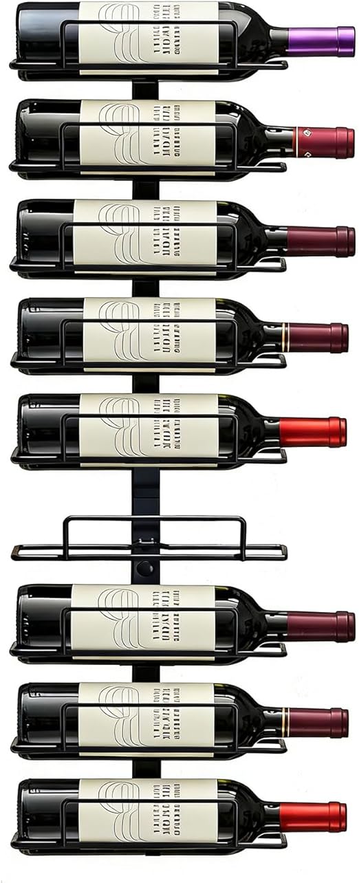 Wall Mount Wine Rack – Black Metal